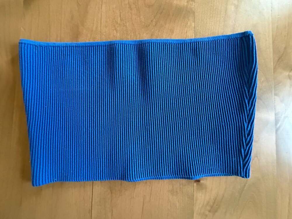 Babaton Sculpt Knit Tube Top Size L Blue